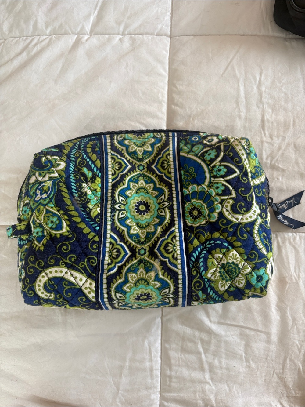 Vera Bradley Cottage Core Paisley Print Cosmetic Bag Coastal Core Vacation